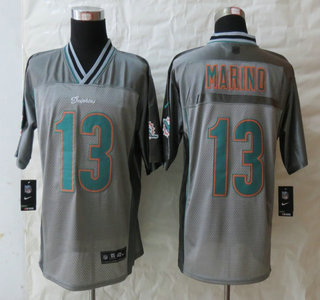 Nike Miami Dolphins #13 Dan Marinos Grey Vapor Elite Jersey