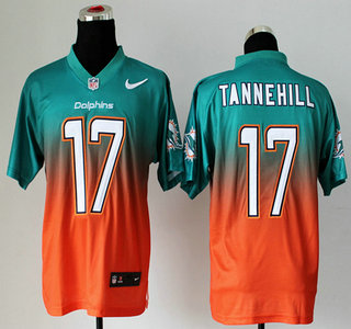Nike Miami Dolphins #17 Ryan Tannehill Drift Fashion II Green With Orange 2013 Elite Jersey