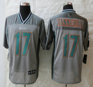 Nike Miami Dolphins #17 Ryan Tannehill Grey Vapor Elite Jersey