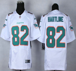 Nike Miami Dolphins #82 Brian Hartline 2013 White Elite Jersey