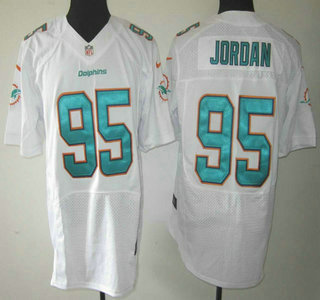 Nike Miami Dolphins #95 Dion Jordan White 2013 New Style Elite Jersey