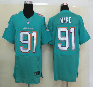 Nike Miami Dolphins 91 Cameron Wake Green 2013 New Style Elite Jersey