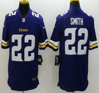 Nike Minnesota Vikings #22 Harrison Smith 2013 Purple Limited Jersey