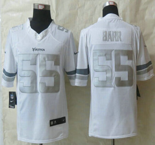 Nike Minnesota Vikings #55 Anthony Barr 2014 White Platinum Limited Jersey