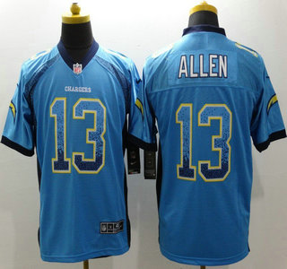 Nike San Diego Chargers #13 Keenan Allen Drift Fashion Blue Elite Jersey