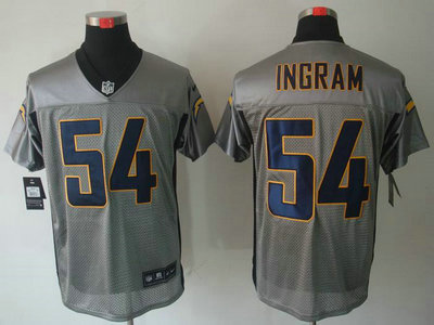 Nike San Diego Chargers 54 Melvin Ingram Grey Shadow Jerseys