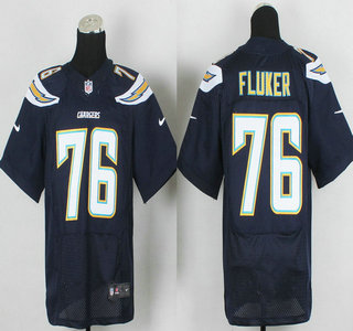 Nike San Diego Chargers #76 D.J. Fluker 2013 Navy Blue Elite Jersey