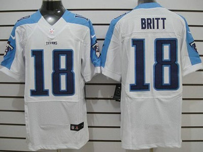 Nike Tennessee Titans 18 Kenny Britt White 2012 Nike NFL Elite Jersey
