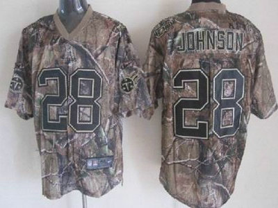 Nike Tennessee Titans 28 Chris Johnson Camo Elite Jersey