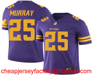 Nike Vikings #25 Latavius Murray Purple Men's Stitched NFL Limited Rush Jersey
