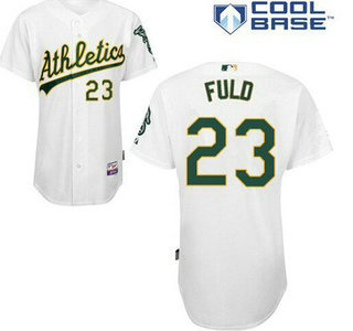 Oakland Athletics #23 Sam Fuld White Jersey