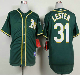 Oakland Athletics #31 Jon Lester Green Jersey