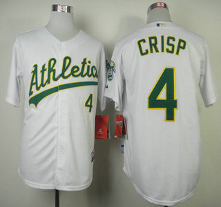 Oakland Athletics #4 Coco Crisp 2014 White Jersey