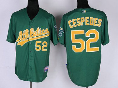 Oakland Athletics 52 Yoenis Cespedes Green Jersey