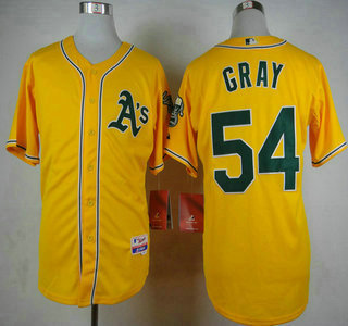 Oakland Athletics #54 Sonny Gray 2014 Yellow Jersey