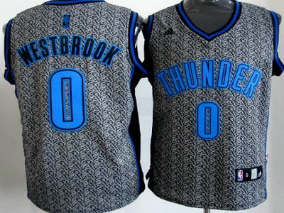 Oklahoma City Thunder 0 Russell Westbrook 2012 Static Fashion Jersey