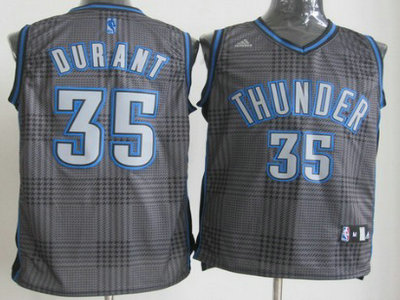 Oklahoma City Thunder 35 Kevin Durant Black Rhythm Fashion Jersey