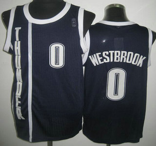 Oklahoma City Thunder 0 Russell Westbrook Blue Revolution 30 Authentic Jersey