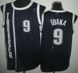 Oklahoma City Thunder 9 Serge Ibaka Blue Revolution 30 Authentic Jersey