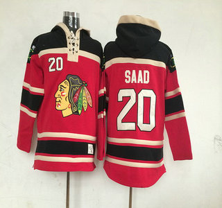 Old Time Hockey Chicago Blackhawks #20 Brandon Saad Red Hoody