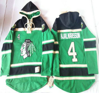 Old Time Hockey Chicago Blackhawks #4 Niklas Hjalmarsson Green Hoody