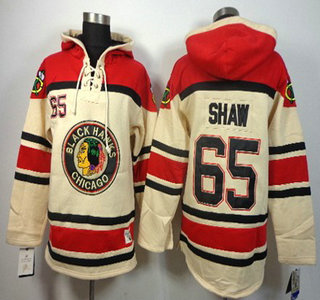 Old Time Hockey Chicago Blackhawks #65 Andrew Shaw Cream Hoody