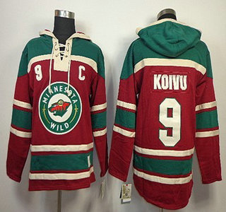 Old Time Hockey Minnesota Wild #9 Mikko Koivu Red Hoody
