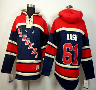 Old Time Hockey New York Rangers #61 Rick Nash Navy Blue Hoody