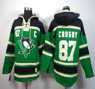 Old Time Hockey Pittsburgh Penguins #87 Sidney Crosby Green Hoody