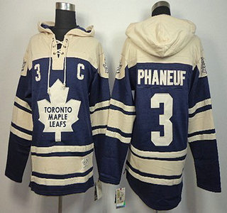 Old Time Hockey Toronto Maple Leafs #3 Dion Phaneuf Navy Blue Hoody
