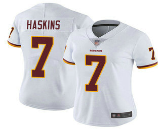Redskins #7 Dwayne Haskins White Women's Stitched Football Vapor Untouchable Limited Jersey