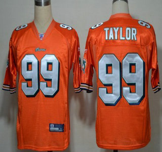 Reebok Miami Dolphins #99 Jason Taylor Orange Jersey