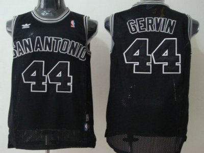 San Antonio Spurs 44 George Gervin Black Throwback Swingman Jersey