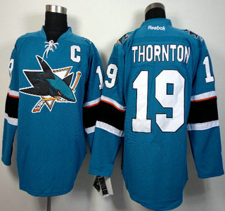 San Jose Sharks #19 Joe Thornton 2014 Blue Jersey