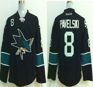 San Jose Sharks #8 Joe Pavelski 2014 Stadium Series Black Jersey