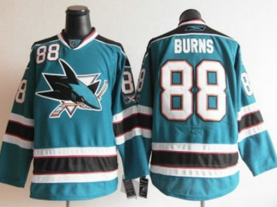 San Jose Sharks 88 Brent Burns Blue Jersey
