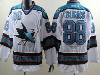 San Jose Sharks 88 Brent Burns White Jersey