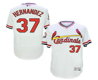 St. Louis Cardinals #37 Keith Hernandez Retired White Pullover 2016 Flexbase Baseball Jersey
