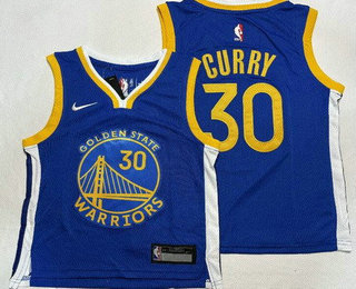 Toddler Golden State Warriors #30 Stephen Curry Blue Swingman Jersey