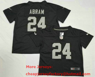 Toddler Las Vegas Raiders #24 Johnathan Abram Limited Black Vapor Jersey