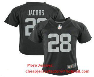 Toddler Las Vegas Raiders #28 Josh Jacobs Black 2017 Vapor Untouchable Stitched NFL Nike Limited Jersey