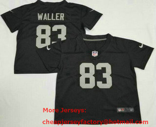 Toddler Las Vegas Raiders #83 Darren Waller Limited Black Vapor Jersey