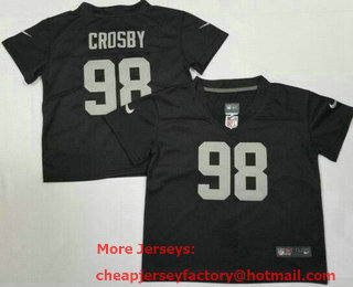 Toddler Las Vegas Raiders #98 Maxx Crosby Limited Black Vapor Jersey