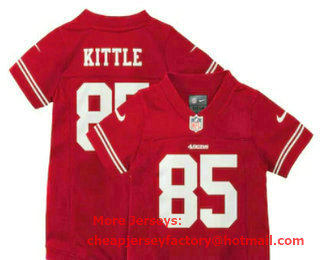 Toddler San Francisco 49ers #85 George Kittle Red 2017 Vapor Untouchable Stitched NFL Nike Limited Jersey
