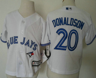 Toddler Toronto Blue Jays #20 Josh Donaldson White Home MLB Baseball Jersey