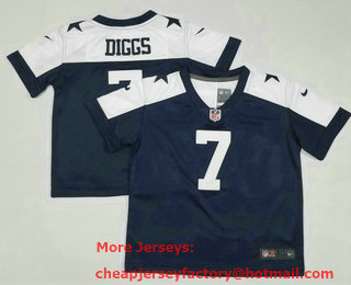 Toddlers Dallas Cowboys #7 Trevon Diggs Blue Thanksgiving 2021 Vapor Untouchable Stitched Nike Limited Jersey
