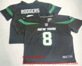 Toddlers New York Jets #8 Aaron Rodgers Black 2023 Vapor Untouchable Stitched Limited Jersey