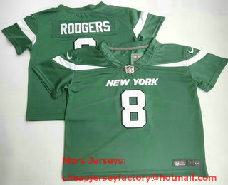 Toddlers New York Jets #8 Aaron Rodgers Green 2023 Vapor Untouchable Stitched Limited Jersey