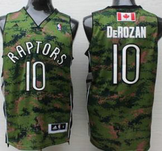 Toronto Raptors #10 DeMar DeRozan Revolution 30 Swingman Special Canadian Forces Fourth Jersey