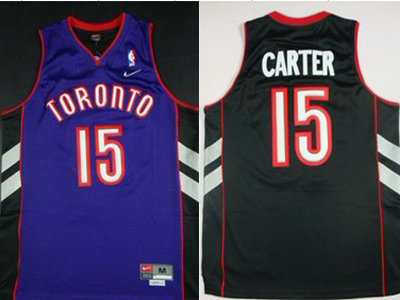Toronto Raptors 15 Vince Carter Black With Purple Swingman Jersey
